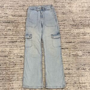 Zara Kids Light Blue Cargo Jeans